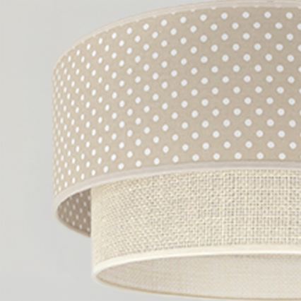 Brilagi - Κρεμαστό φωτιστικό LED με σχοινί BOHO BOBO 1xE27/60W/230V, διάμ. 40 εκ., πουά μπεζ/κρεμ
