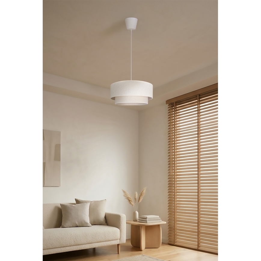 Brilagi - LED κρεμαστό φωτιστικό με καλώδιο BOHO ECO 1xE27/10W/230V Ø 40 cm εκρού