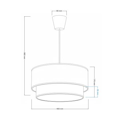 Brilagi - LED κρεμαστό φωτιστικό με καλώδιο BOHO ECO 1xE27/10W/230V Ø 40 cm εκρού