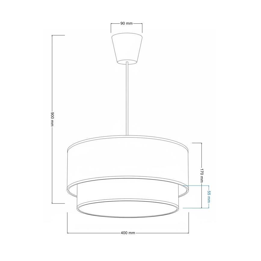Brilagi - LED κρεμαστό φωτιστικό με καλώδιο BOHO ECO 1xE27/10W/230V Ø 40 cm εκρού