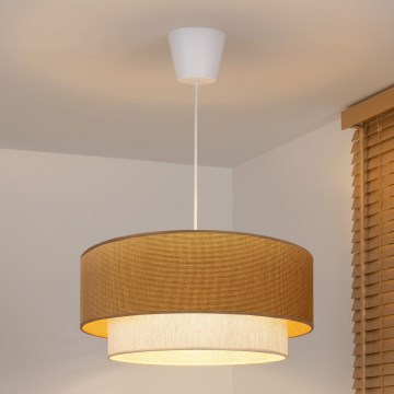 Brilagi - LED κρεμαστό φωτιστικό με καλώδιο BOHO ECO 1xE27/10W/230V διάμ. 40 cm μπεζ/κρεμ