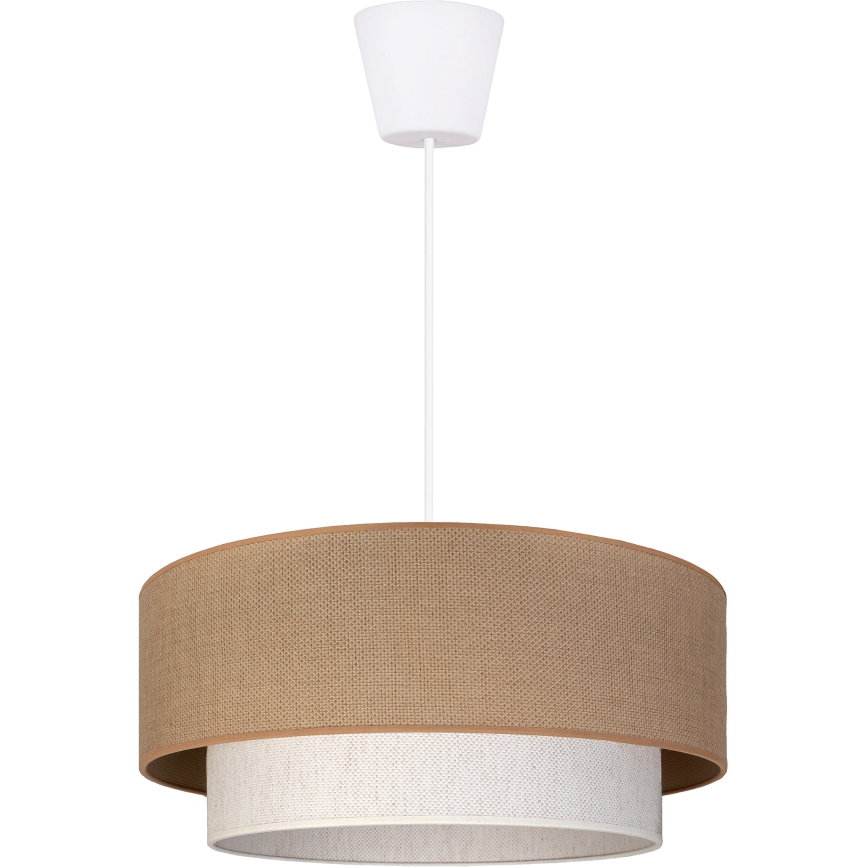 Brilagi - LED κρεμαστό φωτιστικό με καλώδιο BOHO ECO 1xE27/10W/230V διάμ. 40 cm μπεζ/κρεμ