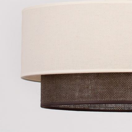 Brilagi - LED κρεμαστό φωτιστικό με καλώδιο BOHO STYLE 1xE27/15W/230V, διάμετρος 40 cm, εκρού/καφέ