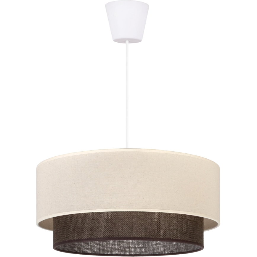 Brilagi - LED κρεμαστό φωτιστικό με καλώδιο BOHO STYLE 1xE27/15W/230V, διάμετρος 40 cm, εκρού/καφέ