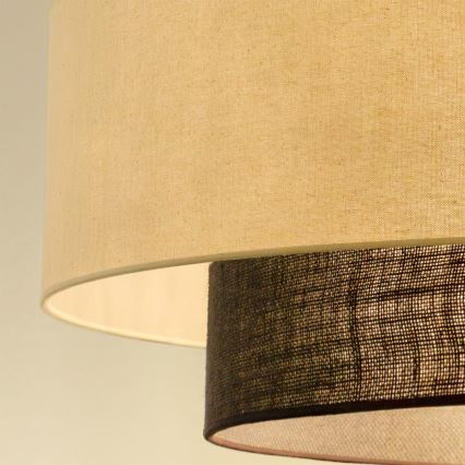 Brilagi - LED κρεμαστό φωτιστικό με καλώδιο BOHO STYLE 3xE27/15W/230V Ø 80 cm κρεμ/καφέ