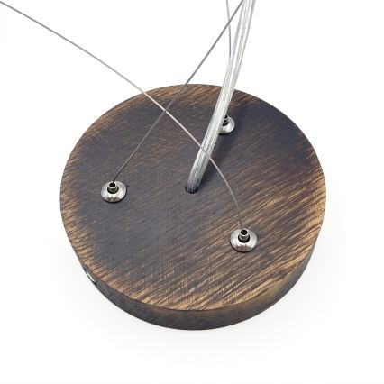 Brilagi - LED κρεμαστό φωτιστικό με καλώδιο CARVALHO SMOKEY 3xE27/60W/230V, σε απόχρωση δρυός, διάμ. 47,5 cm