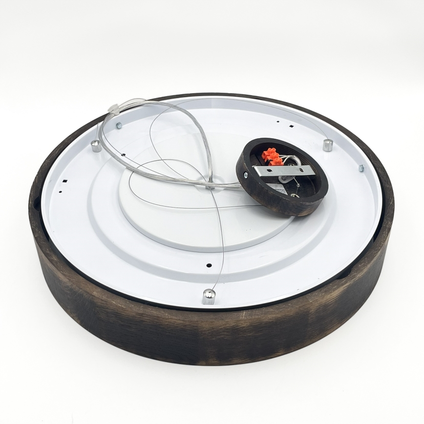 Brilagi - LED κρεμαστό φωτιστικό με καλώδιο CARVALHO SMOKEY 3xE27/60W/230V, σε απόχρωση δρυός, διάμ. 47,5 cm