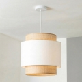 Brilagi - LED κρεμαστό φωτιστικό με καλώδιο CERIA 1xE27/40W/230V Ø 30 cm μπεζ/λευκό
