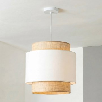 Brilagi - LED κρεμαστό φωτιστικό με καλώδιο CERIA 1xE27/40W/230V Ø 30 cm μπεζ/λευκό