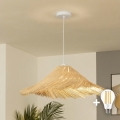 Brilagi - LED κρεμαστό φωτιστικό με καλώδιο CERIA BOHO 1xE27/40W/230V Ø 100 εκ. ρατάν
