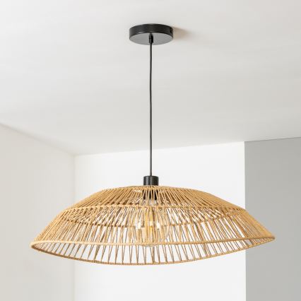 Brilagi - LED κρεμαστό φωτιστικό με καλώδιο CERIA BOHO 1xE27/40W/230V Ø 70 εκ. καφέ
