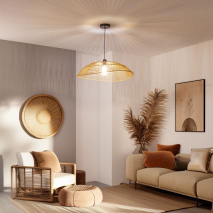 Brilagi - LED κρεμαστό φωτιστικό με καλώδιο CERIA BOHO 1xE27/40W/230V Ø 70 εκ. καφέ