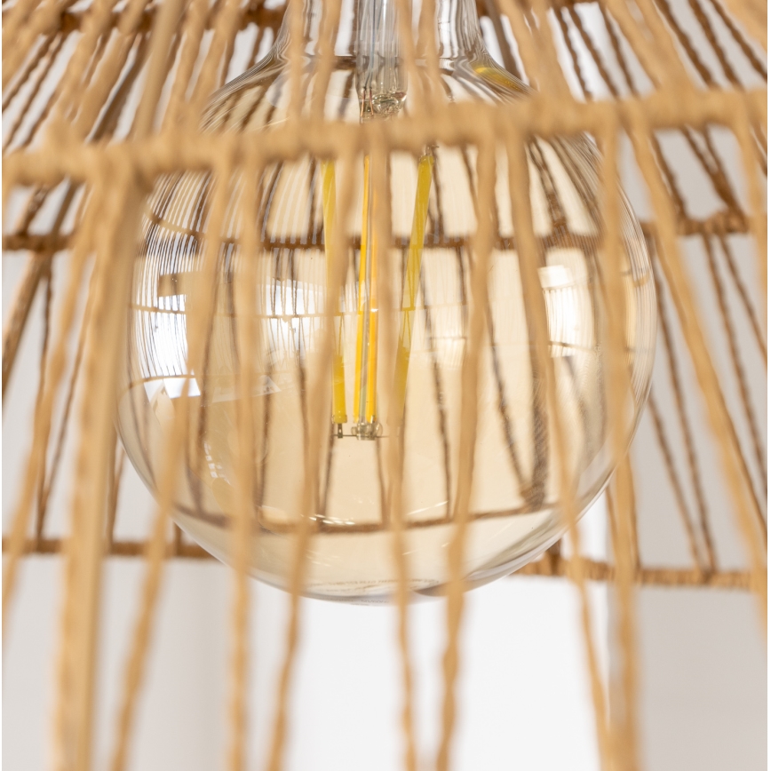 Brilagi - LED κρεμαστό φωτιστικό με καλώδιο CERIA BOHO 1xE27/40W/230V Ø 70 εκ. καφέ