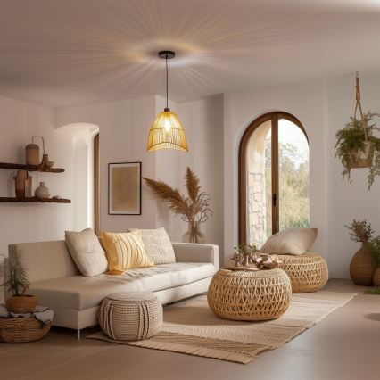 Brilagi - LED κρεμαστό φωτιστικό με καλώδιο CERIA BOHO 1xE27/40W/230V, διάμ. 30 εκ., καφέ