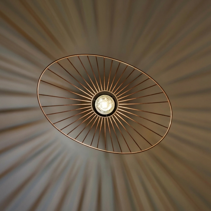 Brilagi - LED κρεμαστό φωτιστικό με καλώδιο CERIA WIRE 1xE27/40W/230V 40x56 cm μπρονζέ