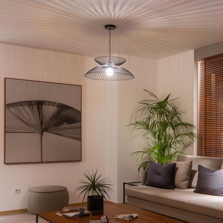 Brilagi - LED κρεμαστό φωτιστικό με καλώδιο CERIA WIRE 1xE27/40W/230V Ø 60 εκ. μαύρο