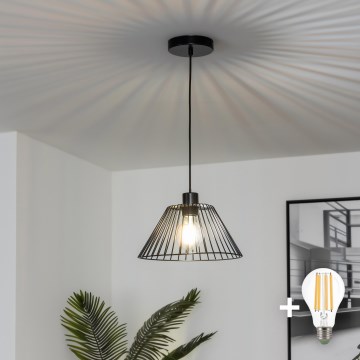Brilagi - LED κρεμαστό φωτιστικό με καλώδιο CERIA WIRE 1xE27/40W/230V διάμ. 30 cm μαύρο