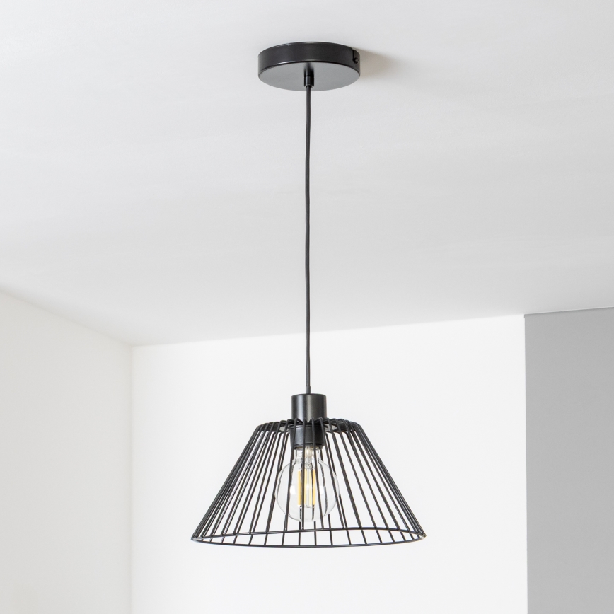 Brilagi - LED κρεμαστό φωτιστικό με καλώδιο CERIA WIRE 1xE27/40W/230V διάμ. 30 cm μαύρο