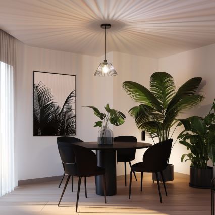 Brilagi - LED κρεμαστό φωτιστικό με καλώδιο CERIA WIRE 1xE27/40W/230V διάμ. 30 cm μαύρο