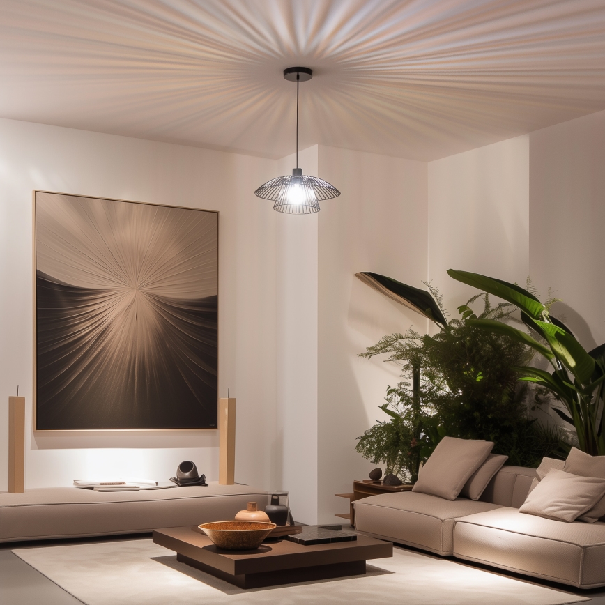 Brilagi - LED κρεμαστό φωτιστικό με καλώδιο CERIA WIRE 1xE27/40W/230V διάμ. 38 εκ. μαύρο