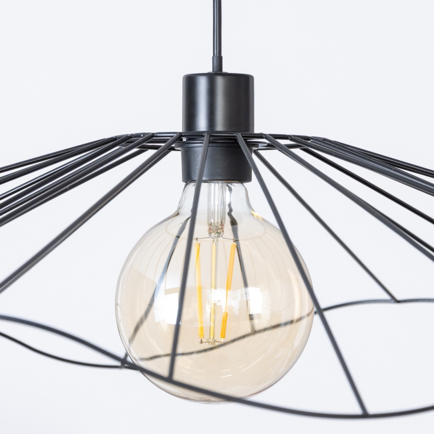 Brilagi - LED κρεμαστό φωτιστικό με καλώδιο CERIA WIRE 1xE27/40W/230V διάμ. 80 cm μαύρο