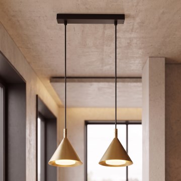 BRILAGI - LED Κρεμαστό φωτιστικό με καλώδιο CONE DOUBLE 2xGX53/15W/230V χρυσό