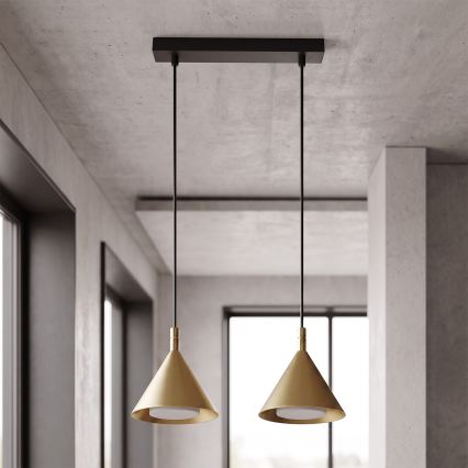 BRILAGI - LED Κρεμαστό φωτιστικό με καλώδιο CONE DOUBLE 2xGX53/15W/230V χρυσό
