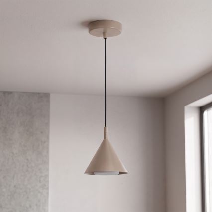 BRILAGI - LED Κρεμαστό φωτιστικό με καλώδιο CONE SINGLE 1xGX53/15W/230V μπεζ