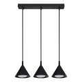 BRILAGI - LED Κρεμαστό φωτιστικό με καλώδιο CONE TRIPLE 3xGX53/15W/230V μαύρο