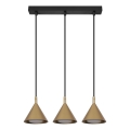 BRILAGI - LED Κρεμαστό φωτιστικό με καλώδιο CONE TRIPLE 3xGX53/15W/230V χρυσό