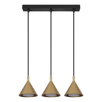 BRILAGI - LED Κρεμαστό φωτιστικό με καλώδιο CONE TRIPLE 3xGX53/15W/230V χρυσό