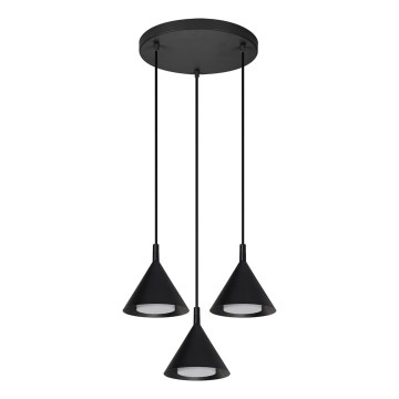 BRILAGI - LED Κρεμαστό φωτιστικό με καλώδιο CONE TRIPLE ROUND 3xGX53/15W/230V μαύρο