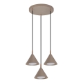 BRILAGI - LED Κρεμαστό φωτιστικό με καλώδιο CONE TRIPLE ROUND 3xGX53/15W/230V μπεζ