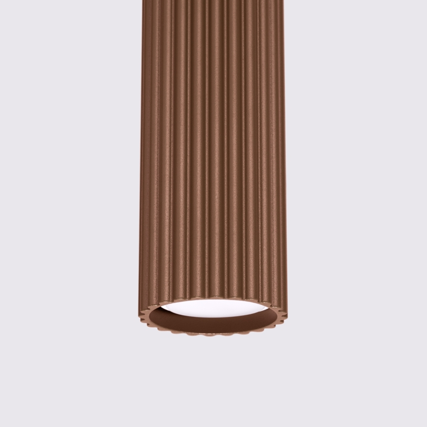 Brilagi - LED κρεμαστό φωτιστικό με καλώδιο CRESTO 1xGU10/10W/230V καφέ