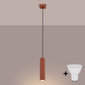 BRILAGI - LED κρεμαστό φωτιστικό με καλώδιο CRESTO 1xGU10/10W/230V πορτοκαλί