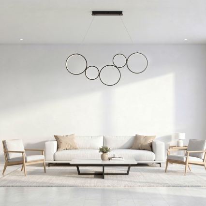 Brilagi - LED κρεμαστό φωτιστικό με καλώδιο ECHO LED/60W/230V 4000K 100 cm μαύρο