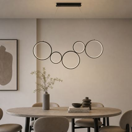 Brilagi - LED κρεμαστό φωτιστικό με καλώδιο ECHO LED/60W/230V 4000K 100 cm μαύρο