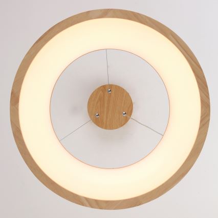 Brilagi - Κρεμαστό LED φωτιστικό σε σύρμα FALCON WOOD LED/30W/230V 3000/4000/6000K διάμ. 45 cm ξύλινο