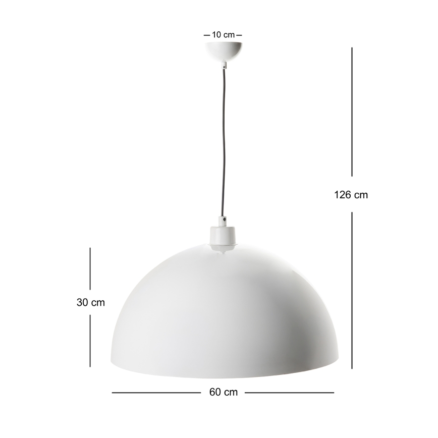 Brilagi - LED κρεμαστό φωτιστικό με καλώδιο METALO 1xE27/40W/230V Ø 60 cm λευκό/χάλκινο
