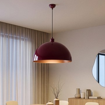 Brilagi - LED κρεμαστό φωτιστικό με καλώδιο METALO 1xE27/40W/230V Ø 60 cm μπουργουντί/χάλκινο