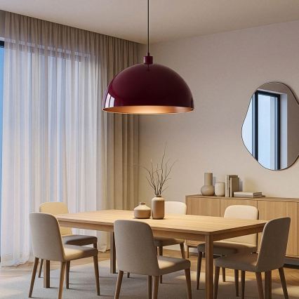Brilagi - LED κρεμαστό φωτιστικό με καλώδιο METALO 1xE27/40W/230V Ø 60 cm μπουργουντί/χάλκινο