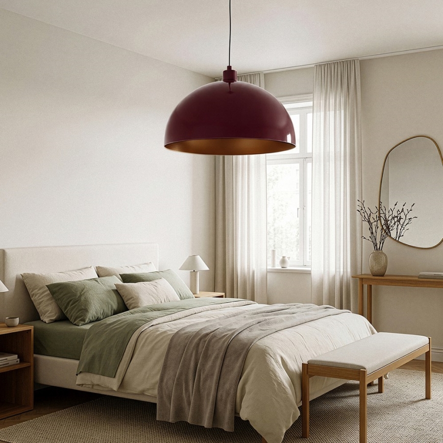 Brilagi - LED κρεμαστό φωτιστικό με καλώδιο METALO 1xE27/40W/230V Ø 60 cm μπουργουντί/χάλκινο