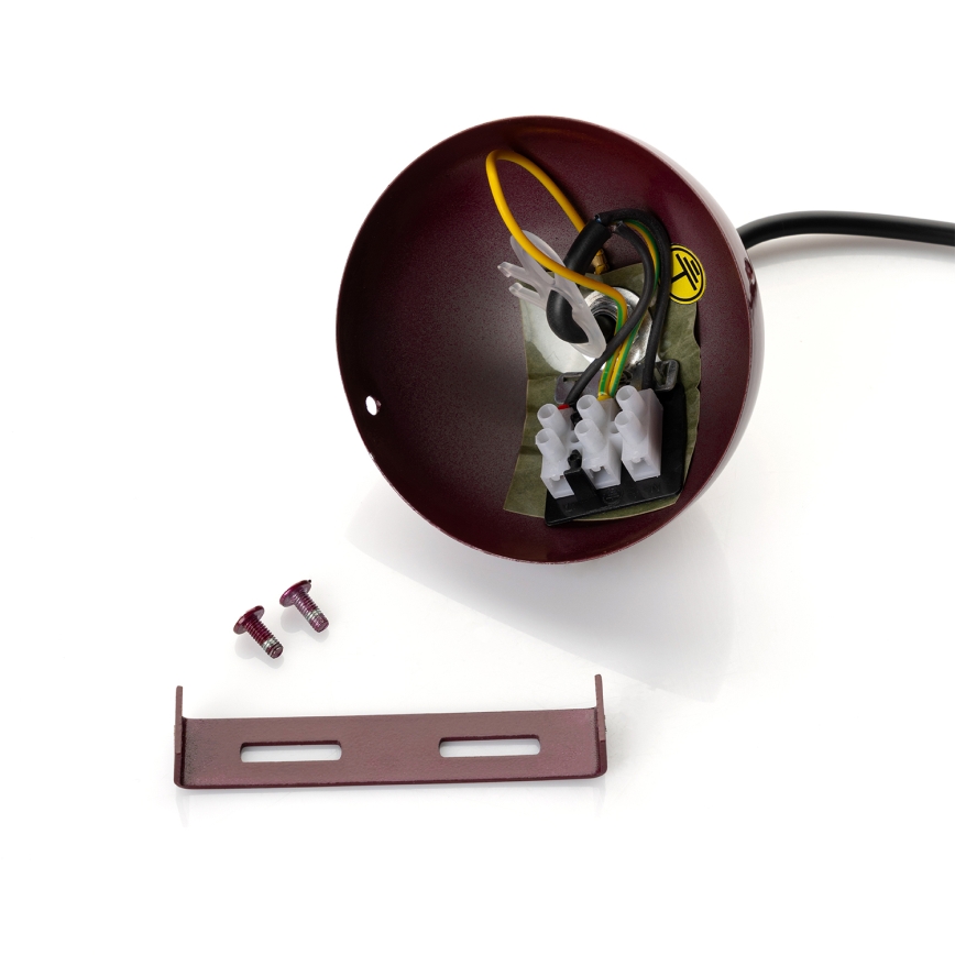 Brilagi - LED κρεμαστό φωτιστικό με καλώδιο METALO 1xE27/40W/230V Ø 60 cm μπουργουντί/χάλκινο