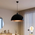 Brilagi - LED κρεμαστό φωτιστικό με καλώδιο METALO 1xE27/40W/230V Ø 60 εκ. μαύρο/χάλκινο