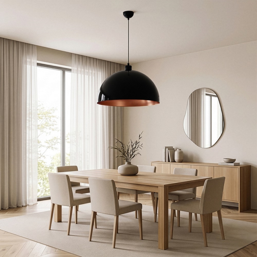Brilagi - LED κρεμαστό φωτιστικό με καλώδιο METALO 1xE27/40W/230V Ø 60 εκ. μαύρο/χάλκινο