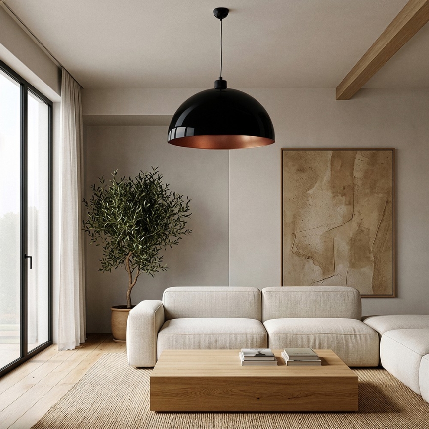 Brilagi - LED κρεμαστό φωτιστικό με καλώδιο METALO 1xE27/40W/230V Ø 60 εκ. μαύρο/χάλκινο