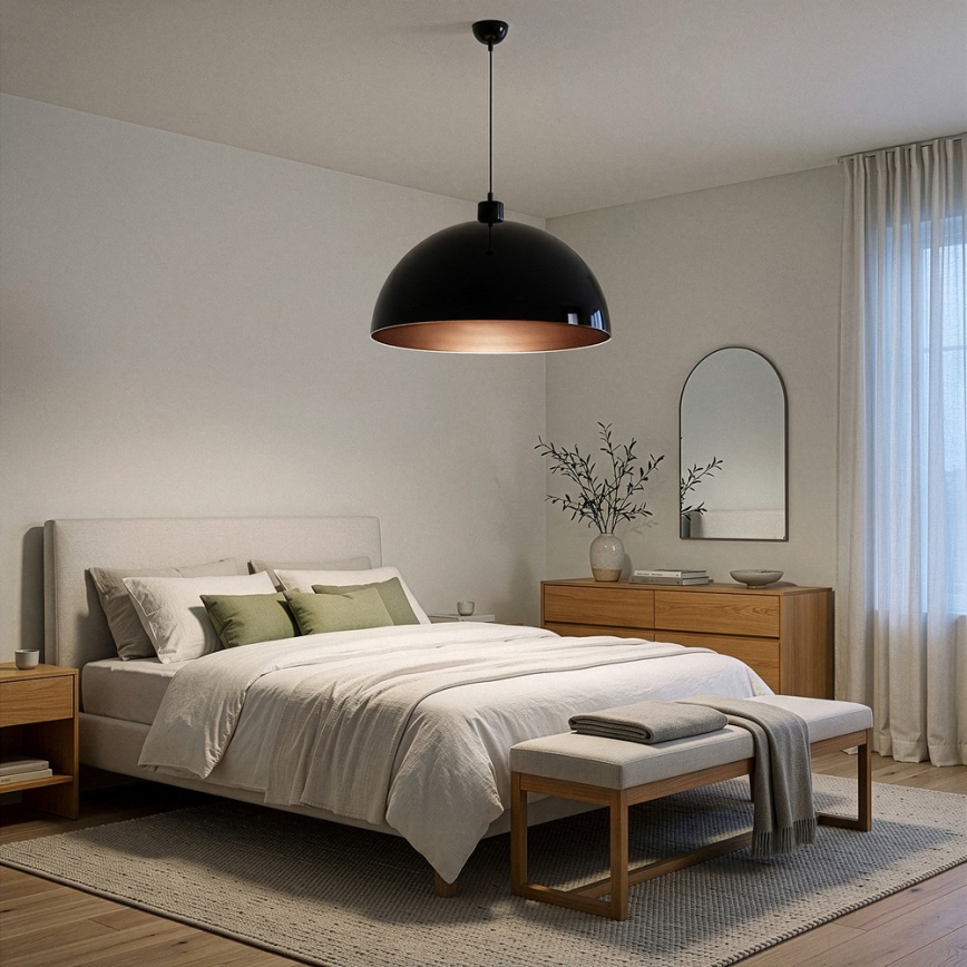 Brilagi - LED κρεμαστό φωτιστικό με καλώδιο METALO 1xE27/40W/230V Ø 60 εκ. μαύρο/χάλκινο