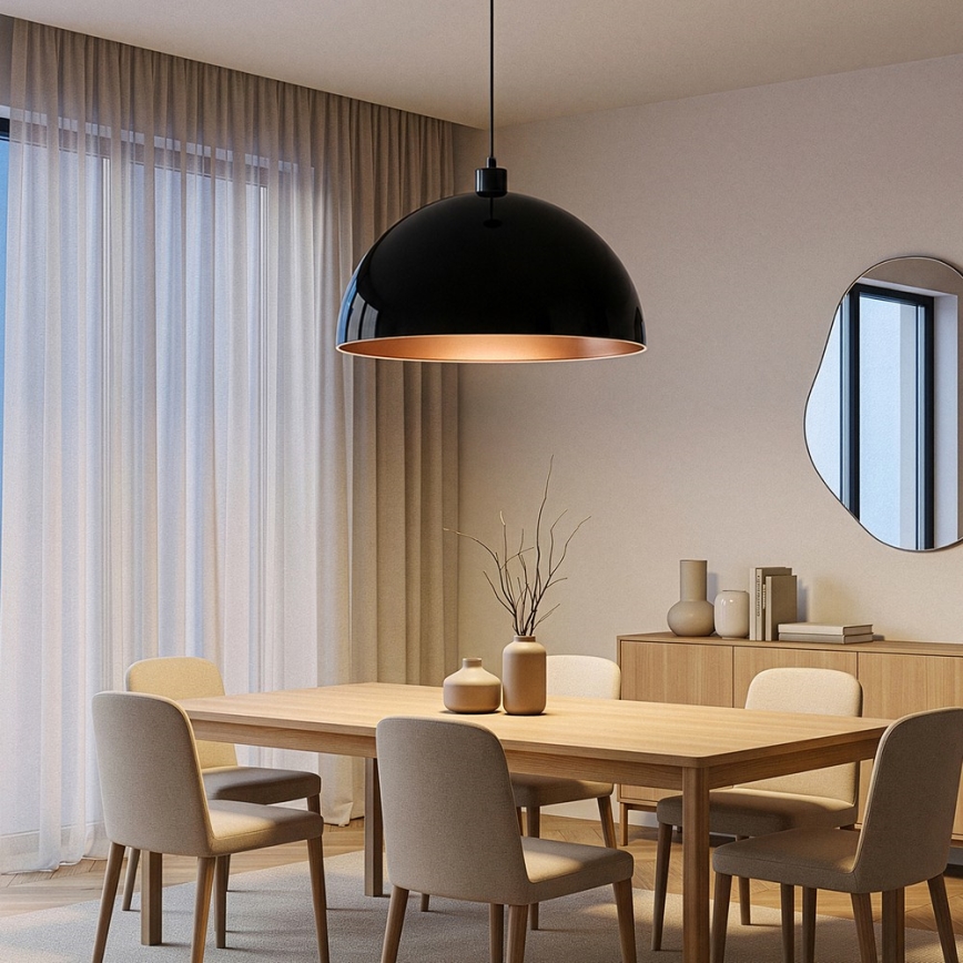 Brilagi - LED κρεμαστό φωτιστικό με καλώδιο METALO 1xE27/40W/230V Ø 60 εκ. μαύρο/χάλκινο