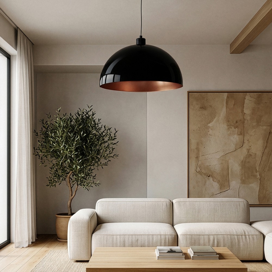 Brilagi - LED κρεμαστό φωτιστικό με καλώδιο METALO 1xE27/40W/230V Ø 60 εκ. μαύρο/χάλκινο