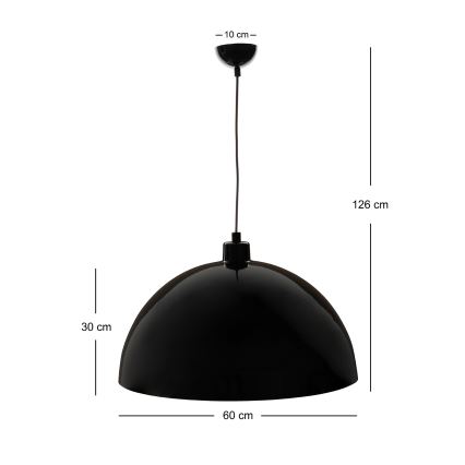 Brilagi - LED κρεμαστό φωτιστικό με καλώδιο METALO 1xE27/40W/230V Ø 60 εκ. μαύρο/χάλκινο